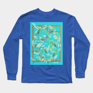 wild boho style birds ecopop Long Sleeve T-Shirt